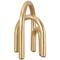 8" Gold Metal Geometric Overlapping Arch Sculpture